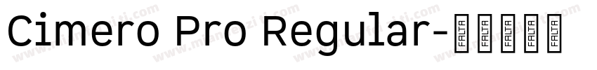 Cimero Pro Regular字体转换